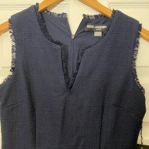 Karl Lagerfield Paris Tonal Tweed Pocket Dress